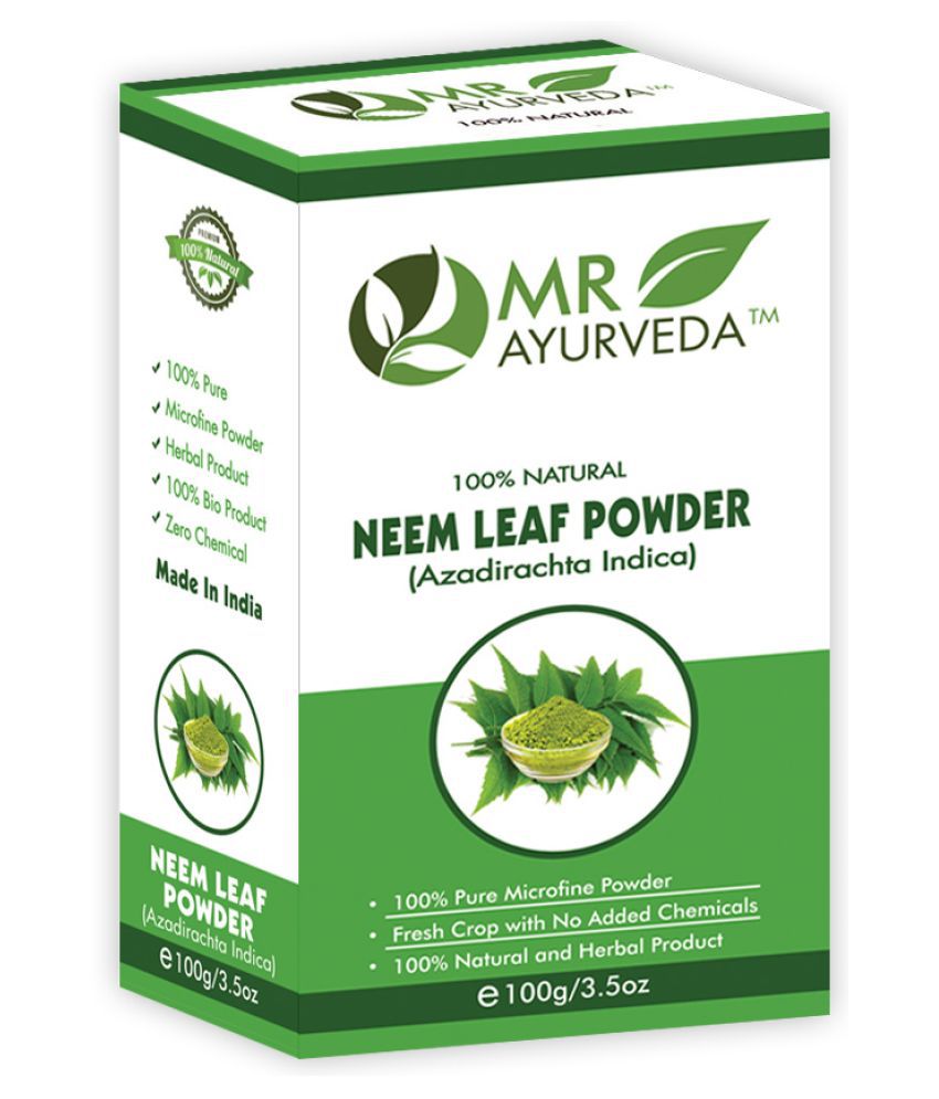     			MR Ayurveda 100% Organic Neem Leaf Powder Face Pack Masks 100 gm