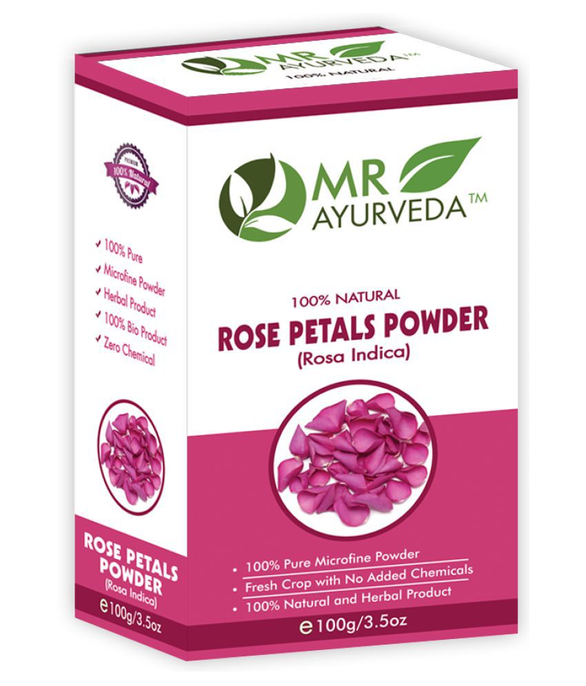     			MR Ayurveda 100% Organic Rose Petals Powder for Skin Face Pack Masks 100 gm