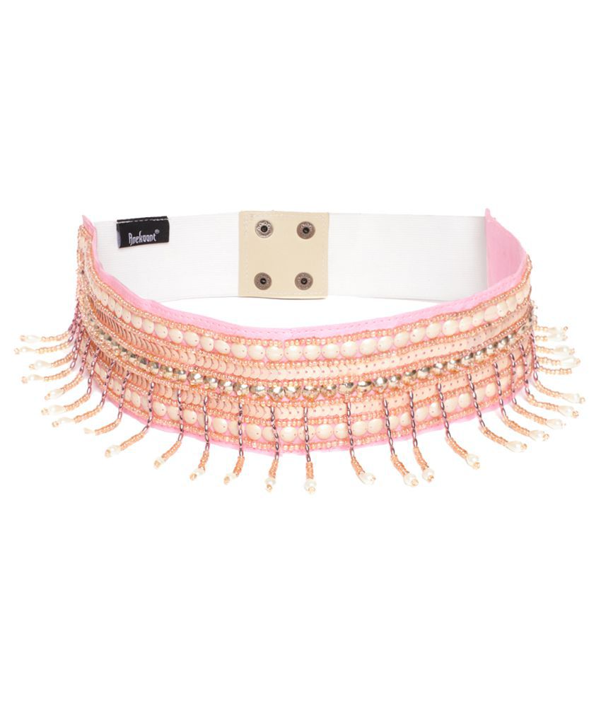     			Anekaant Pink Polyester Party Belt