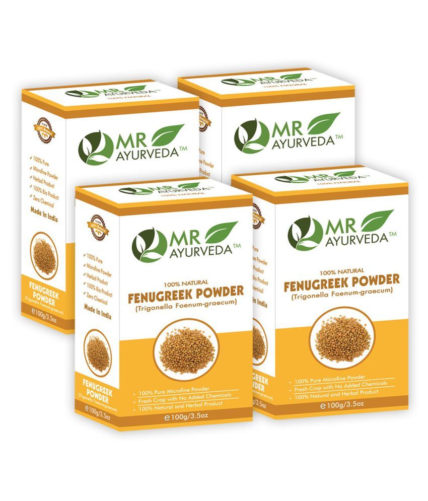     			MR Ayurveda 100% Pure Fenugreek Powder Hair Scalp Treatment 400 g Pack of 4