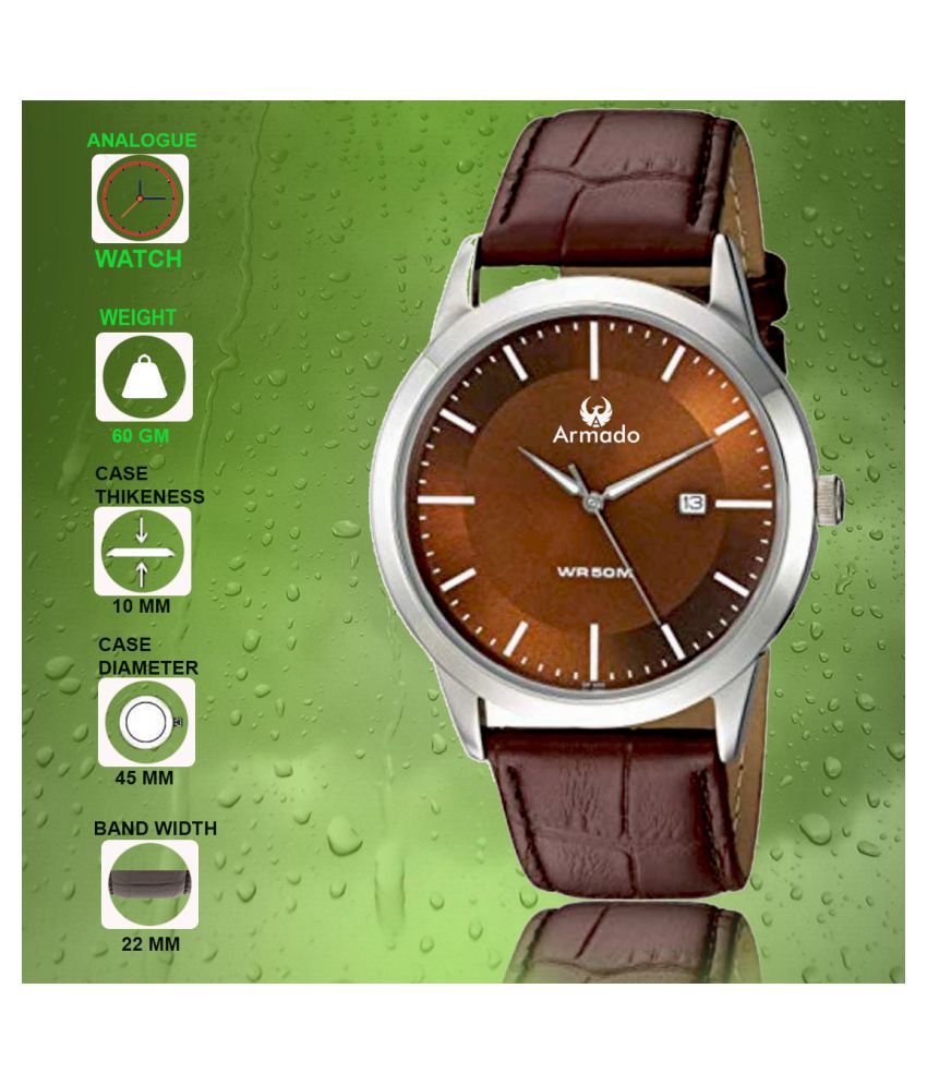     			Armado - Brown Leather Analog Men's Watch