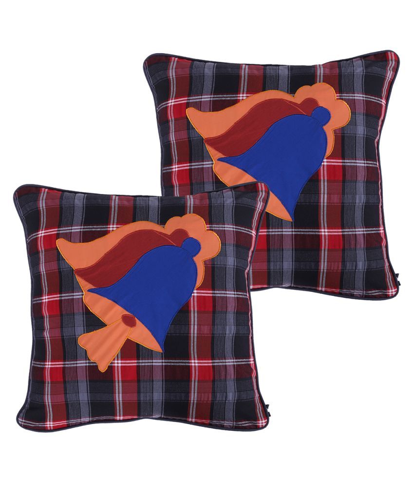     			Hugs'n'Rugs Cotton Multi Cushion Covers Pack of 2 (40 x 40 cm ) 16 x 16