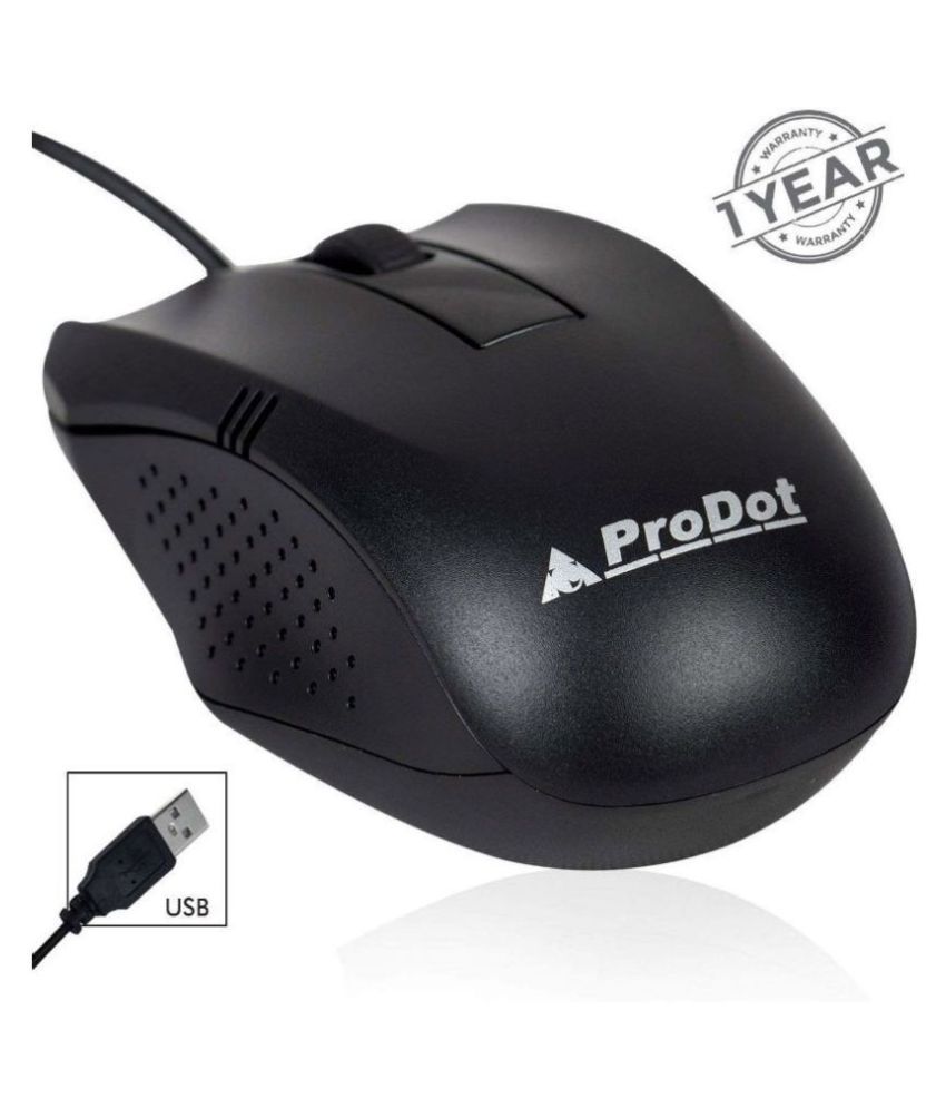 ProDot MU253s Black USB Wired Mouse