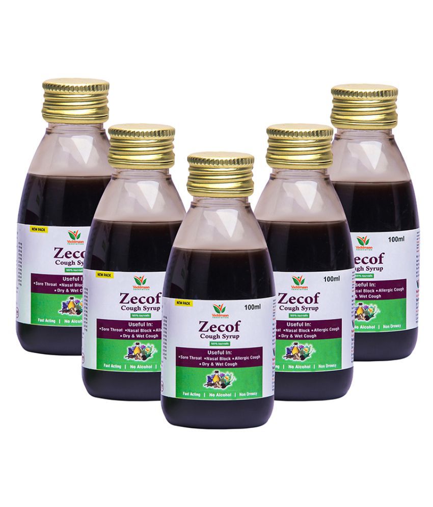     			Vaddmaan Zecof - 5 x 100ml Ayurvedic cough syrup for Wet and Dry cough & Cold