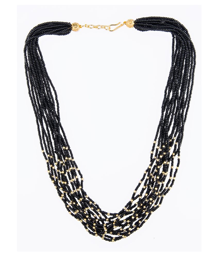 Black beads MultiStranded chain: Buy 