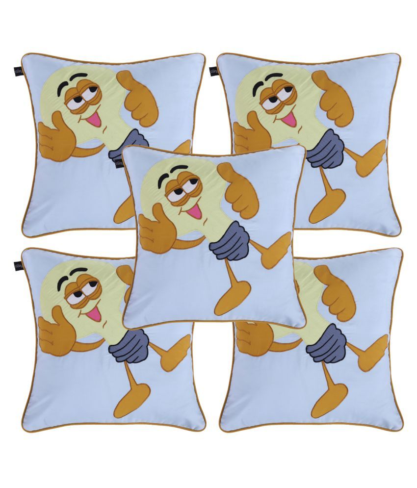     			Hugs'n'Rugs Cotton Cushion Covers Pack of 5 (40 x 40 cm)