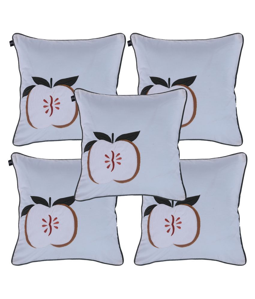     			Hugs'n'Rugs Cotton White Cushion Covers Pack of 5 (40 x 40 cm)