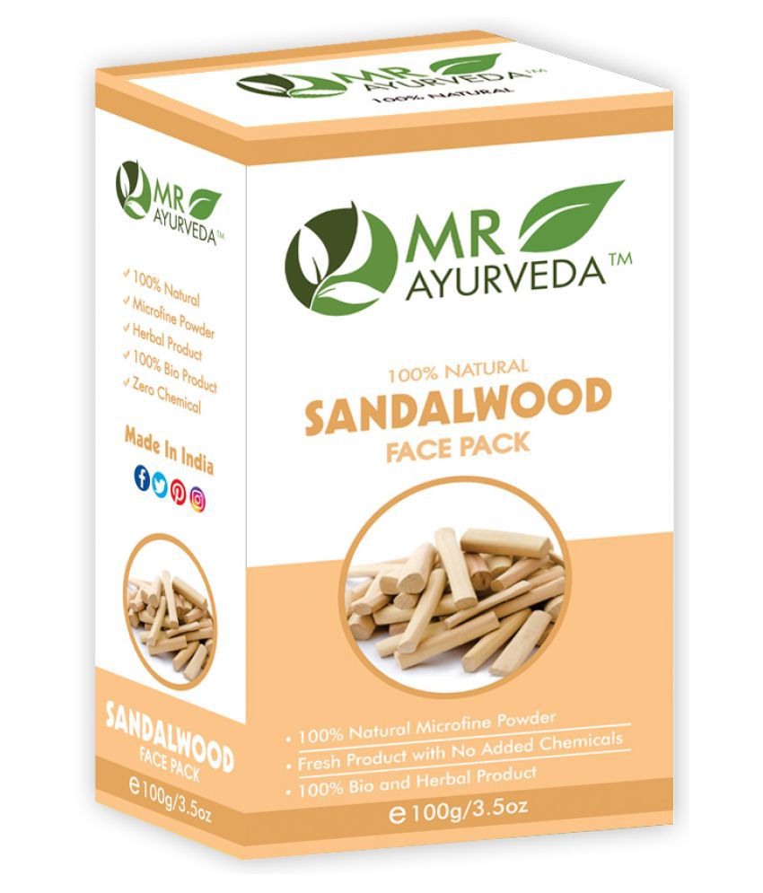     			MR Ayurveda 100% Organic Sandalwood Powder Face Pack Masks 100 gm
