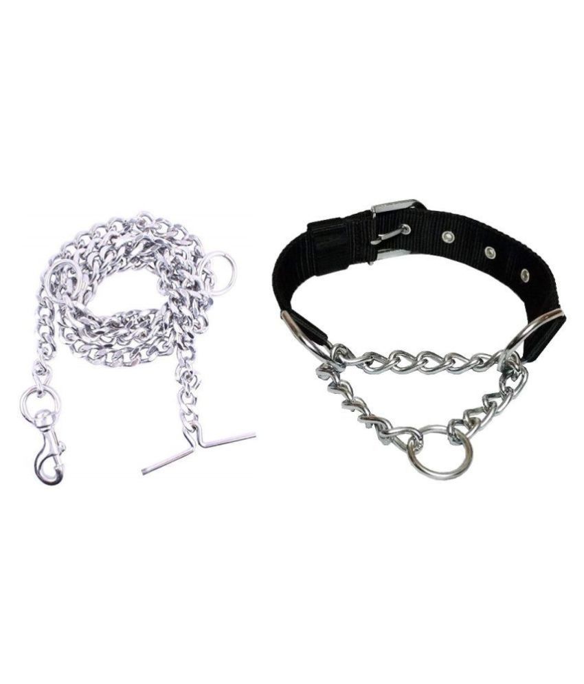     			smart doggie combo pack of choke collar (1.25 inch) and dog chain (5ft 6no.)