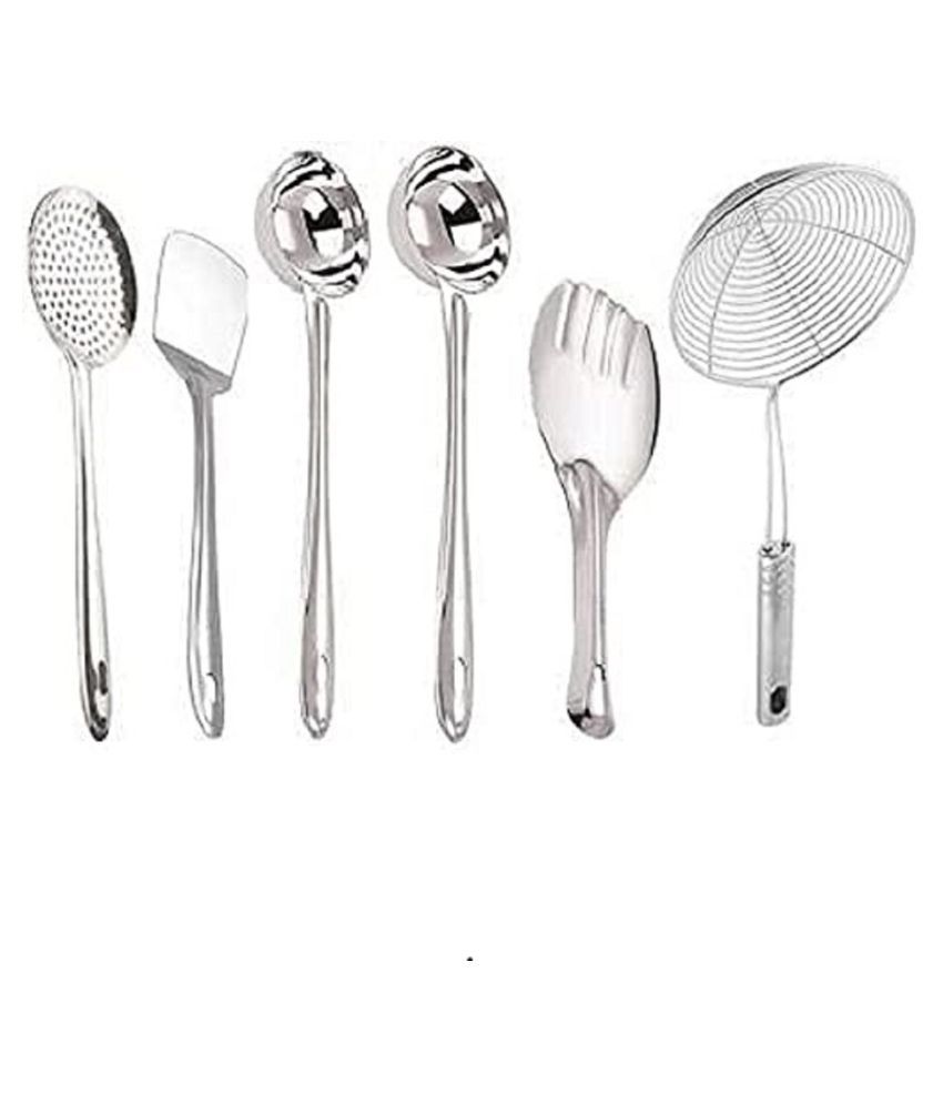 total ssollution Combo of Stainless Steel Deep Fry Strainer, 2pcs