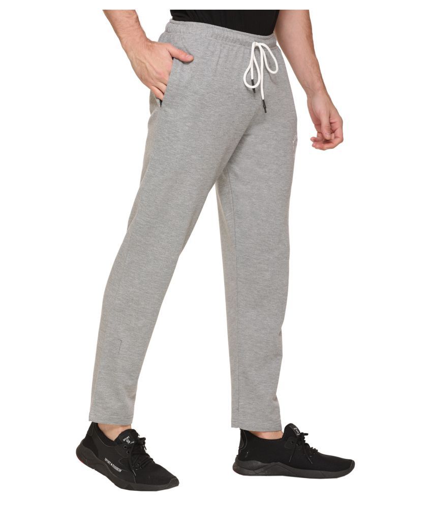 grey cotton track pants