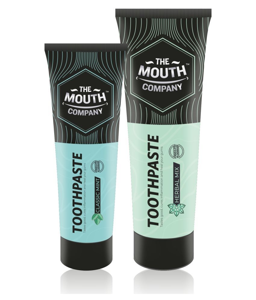     			The Mouth Company  Mint Toothpaste, HerbalMix Toothpaste Standard Oral Kit Pack of 2