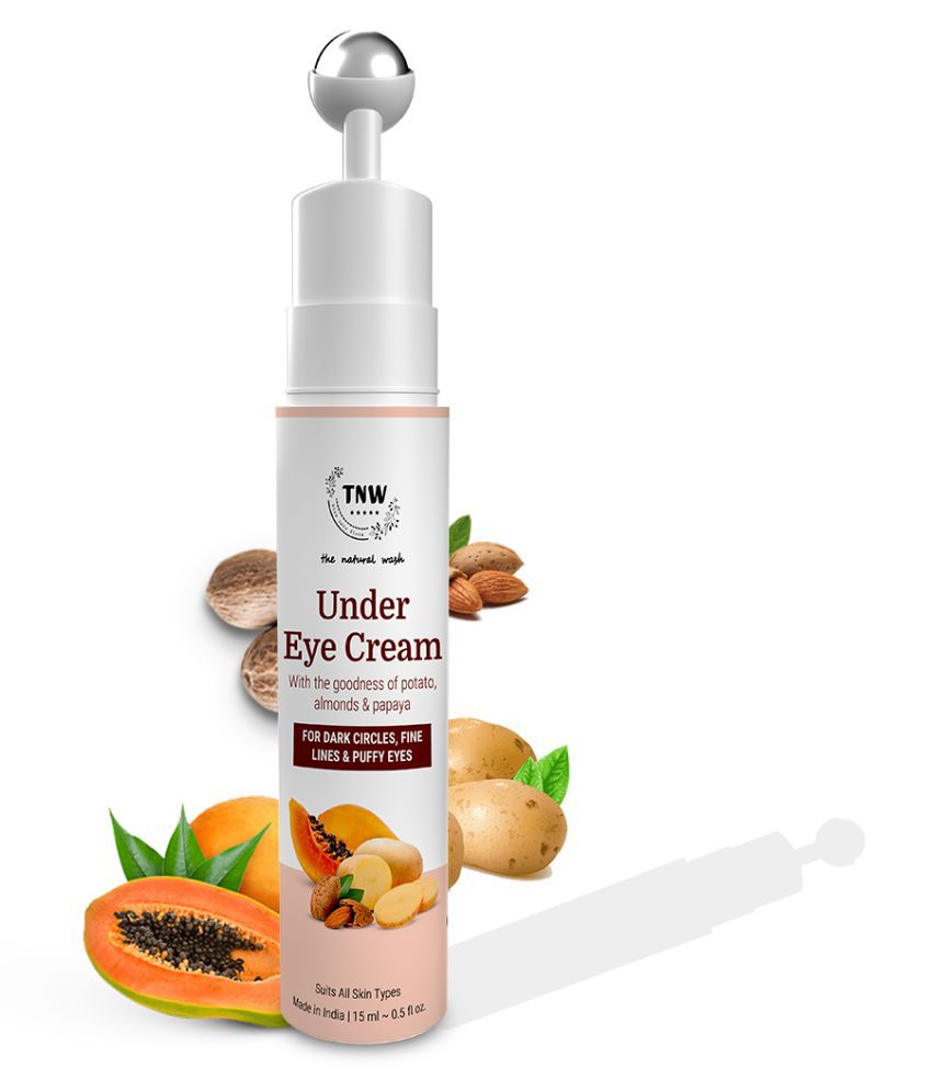 TNW The Natural Wash Under Eye Cream/Gel for Dark Circles with Cooling Massage Eye Roller 15ml