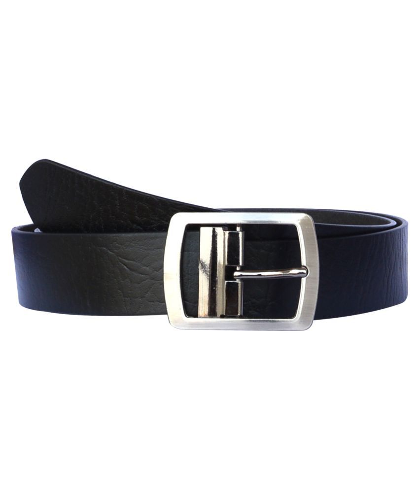     			Loopa Black Leather Formal Belt