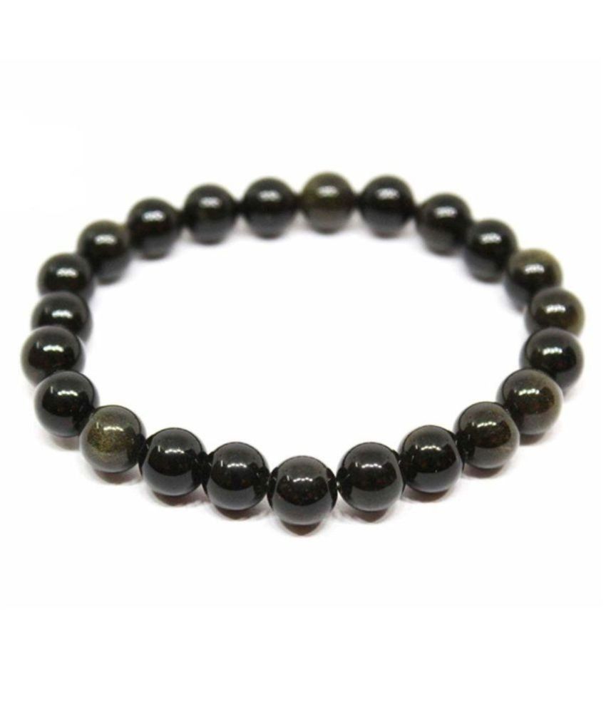 black obsidian crystal bracelet