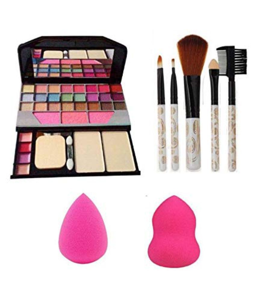     			Lenon KB 1 Eyeshadow+ 5 PcsBrush+ 2 Blender | MakeupKit Eyes Powder Colours 10 mL Pack of 5