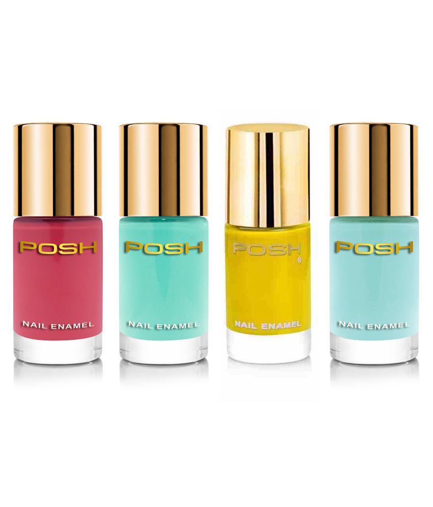     			Posh Nail Polish multicolor Multi Glossy Pack of 4 9 mL