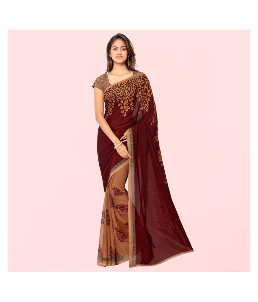     			ANAND SAREES - Multicolor Georgette Saree With Blouse Piece (Pack of 1)