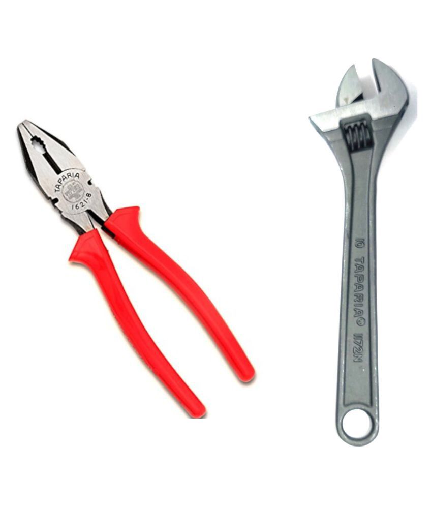     			TAPARIA 2 Hand Tool Combo Plier 205 mm/Adjustable Wrench 255 mm