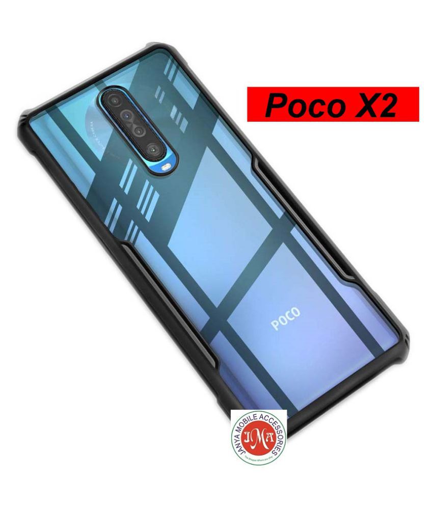     			Xiaomi Poco X2 Shock Proof Case JMA - Transparent Hybrid TPU Bumper Case