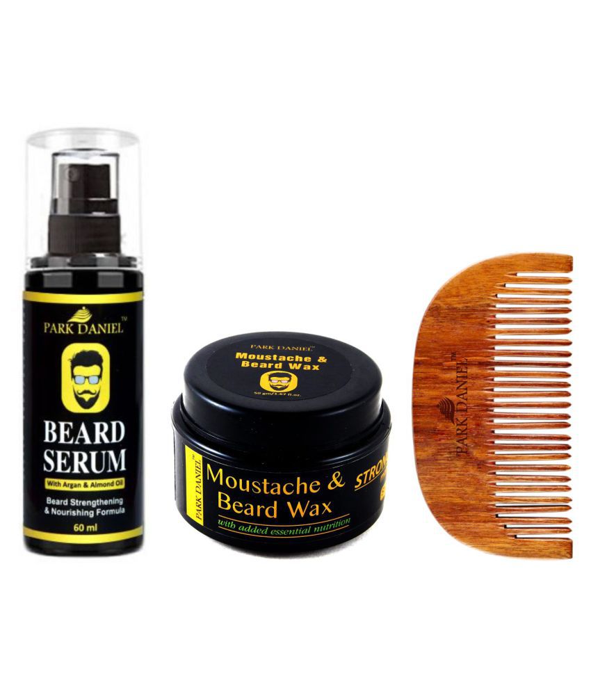     			Park Daniel Beard Comb, Wax & Serum Shaving Brush Pack of 3
