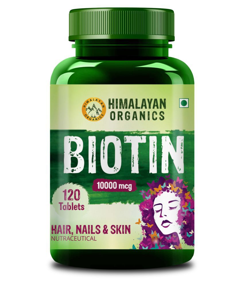     			Himalayan Organics Biotin 10000mcg 120 no.s Vitamins Tablets