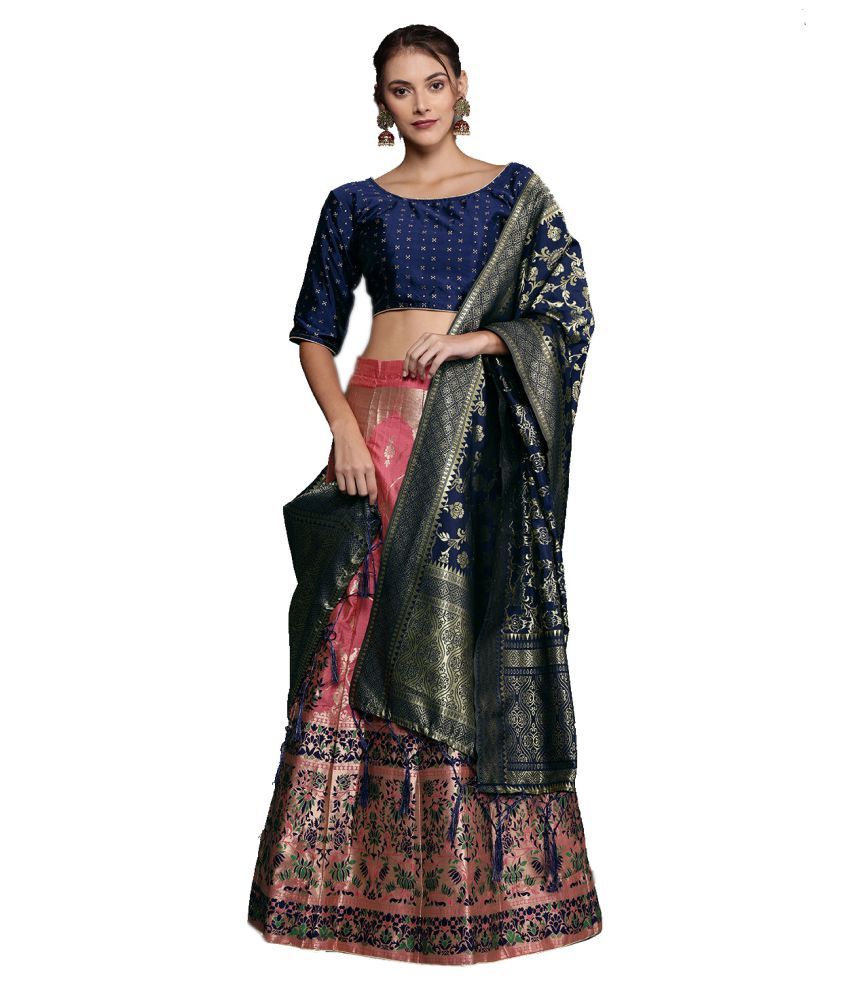 banarasi silk unstitched suit