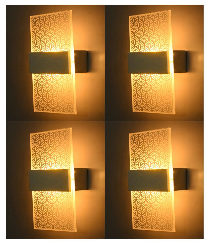     			Somil Led night Lamp Light Wall Light White - Pack of 4