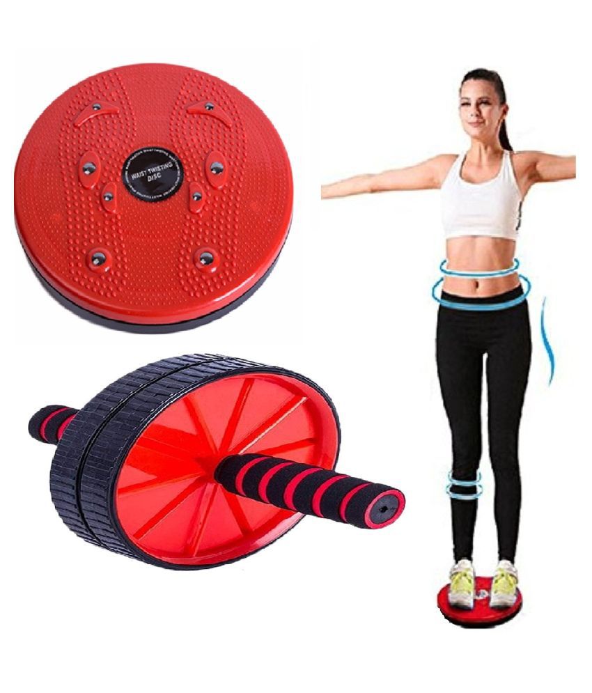 Tummy Twister & Abs Wheel Roller(2 IN 1 COMBO) Core Abdominal Belly Fat Reducer Abs Exercise Home Gym Fitness Equipment for Men Women