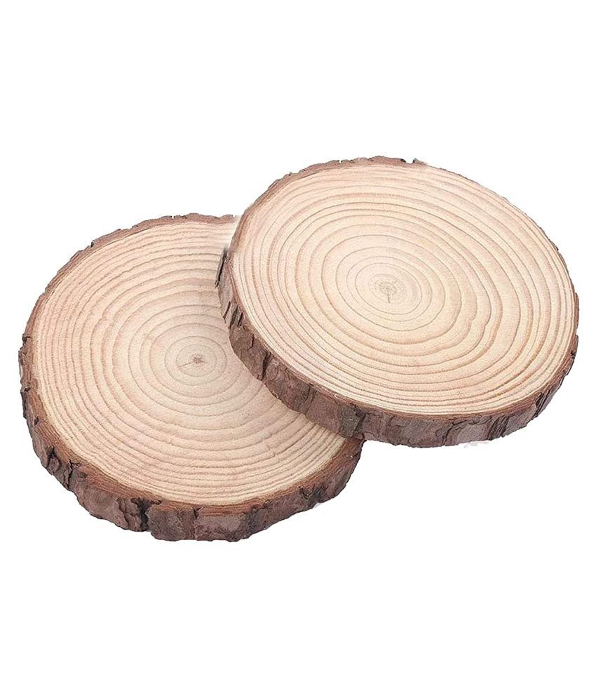    			PRANSUNITA - Wood Small Wood Slice (Pack of 2)