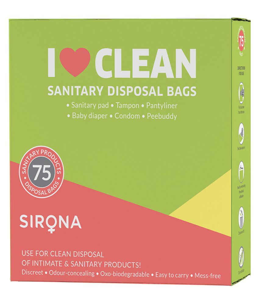     			Sanitary and Diapers Disposal Bag by Sirona 75 Bags