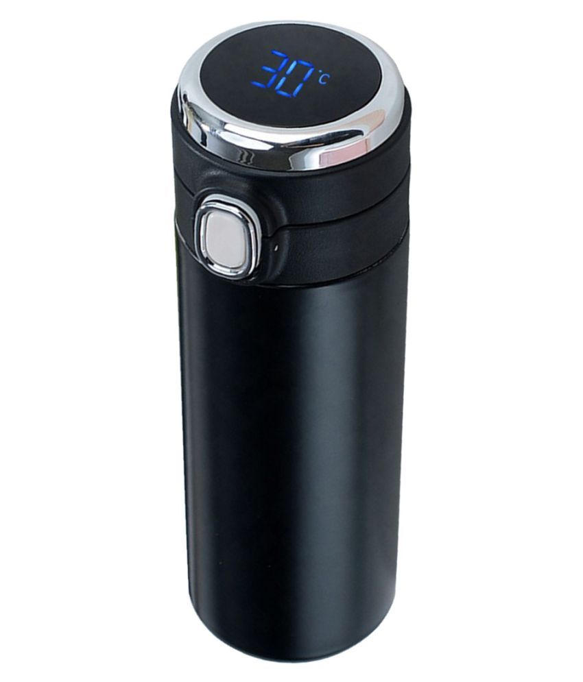 i1 Temprature Vaccum Flask Black 500 mL Stainless Steel Water Bottle set of 1