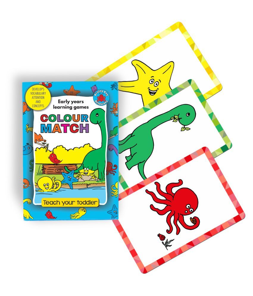 Colour Match flashcards | Game to learn colours | Flash cards for 2 years | Playing  card games | Large size flashcards |Learn English | English words - Buy  Colour Match flashcards |