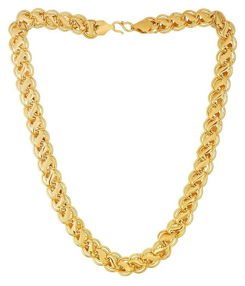     			Happy Stoning Gold Plated Lotus Chain for Men
