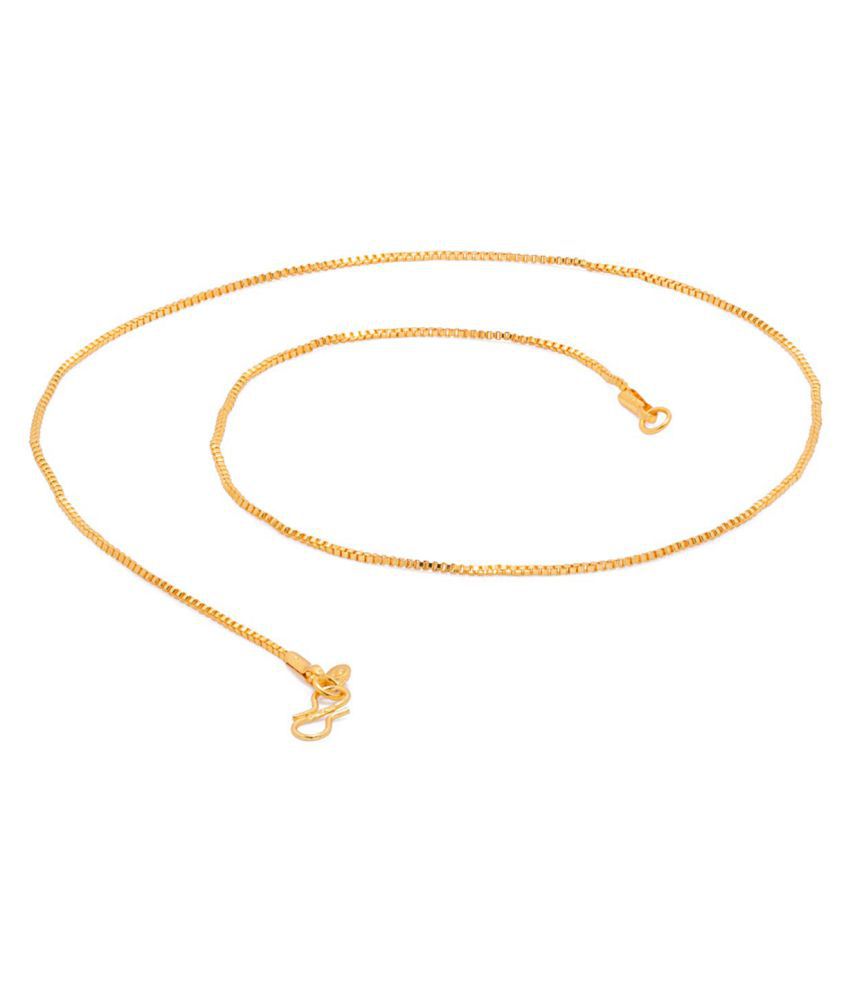     			Happy Stoning One gram Gold Plated Chain for men