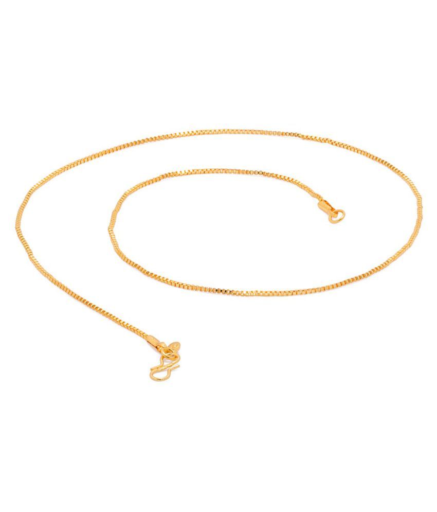     			Happy Stoning One gram Gold Plated Chain for men