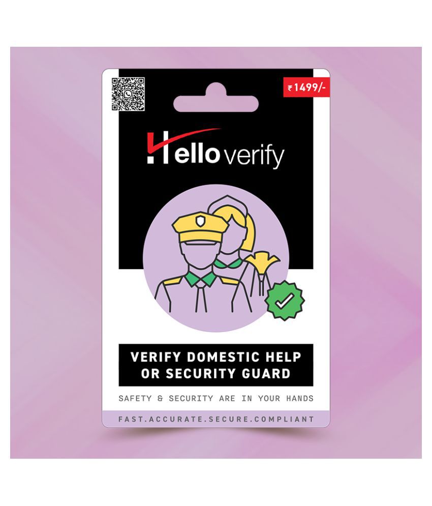 Verify Domestic Help / Security Guard
