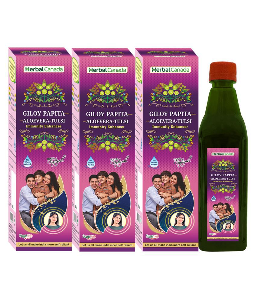     			Herbal Canada Giloy Papita Ras Liquid 500 ml Pack of 3