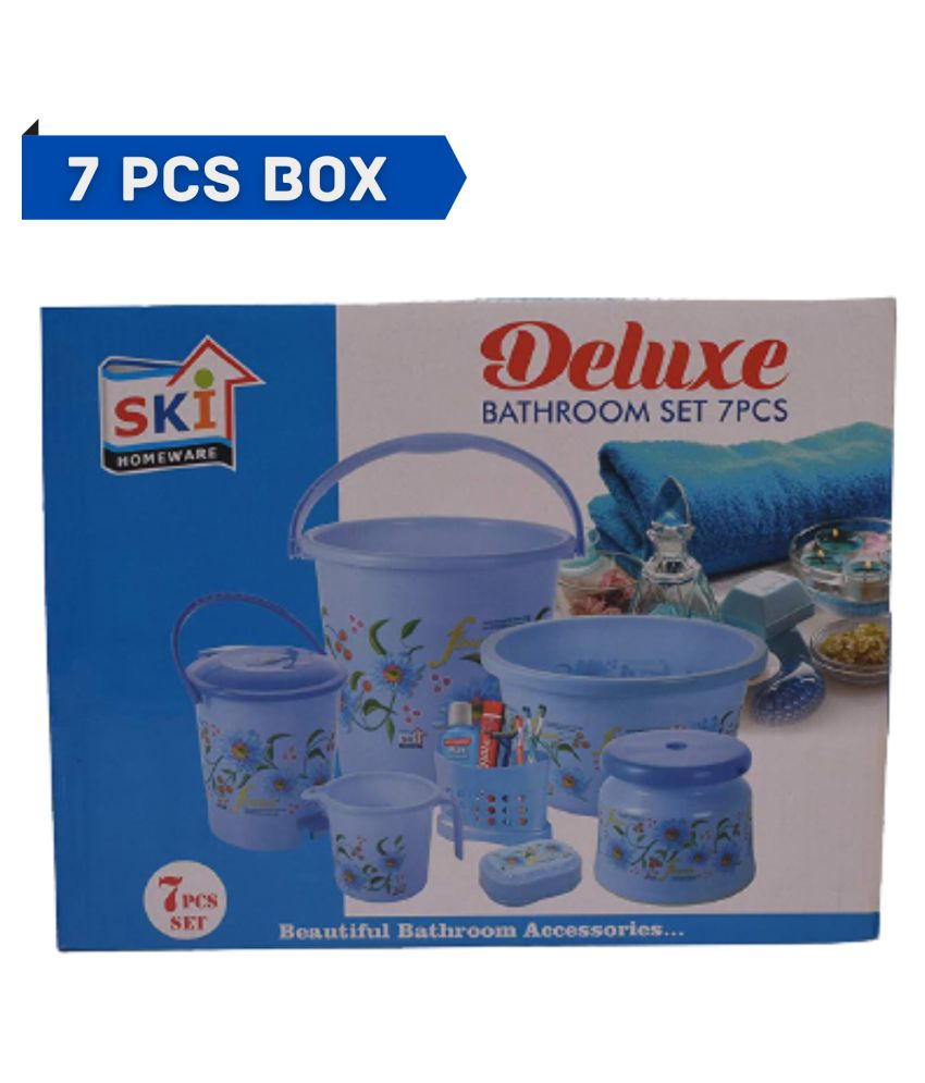 Orca Plastic Bathroom Bucket Set Muticolor Buy Orca Plastic