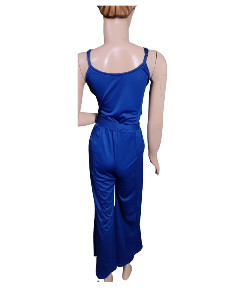 Food2Fashion Blue Lycra Jumpsuit Buy Food2Fashion Blue Lycra