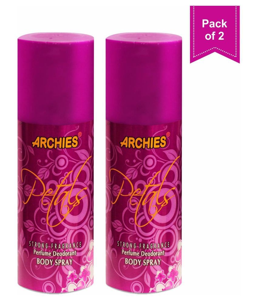     			Archies Long Lasting Fragrance Perfume Deodorant Body Spray Petals 150 for Men & Women (Pack of 2)