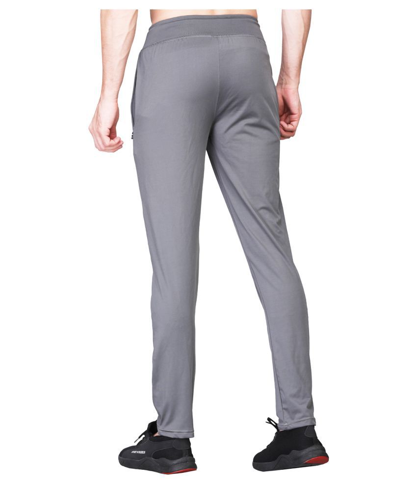 White Moon Dryfit Lycra polyester Grey Trackpants For Men - Buy White ...