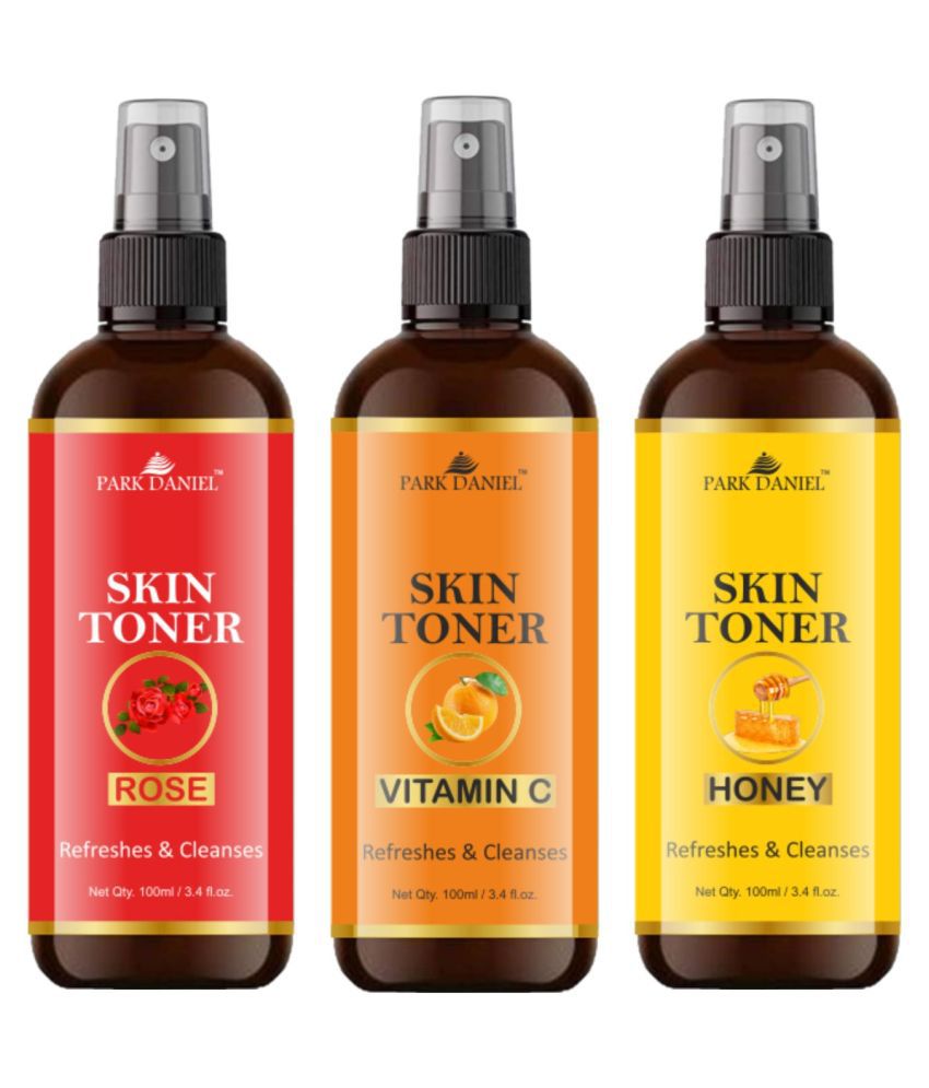     			Park Daniel   Rose,Vitamin C & Honey Skin Toner -  For Men & Women Astringent 300 mL Pack of 3
