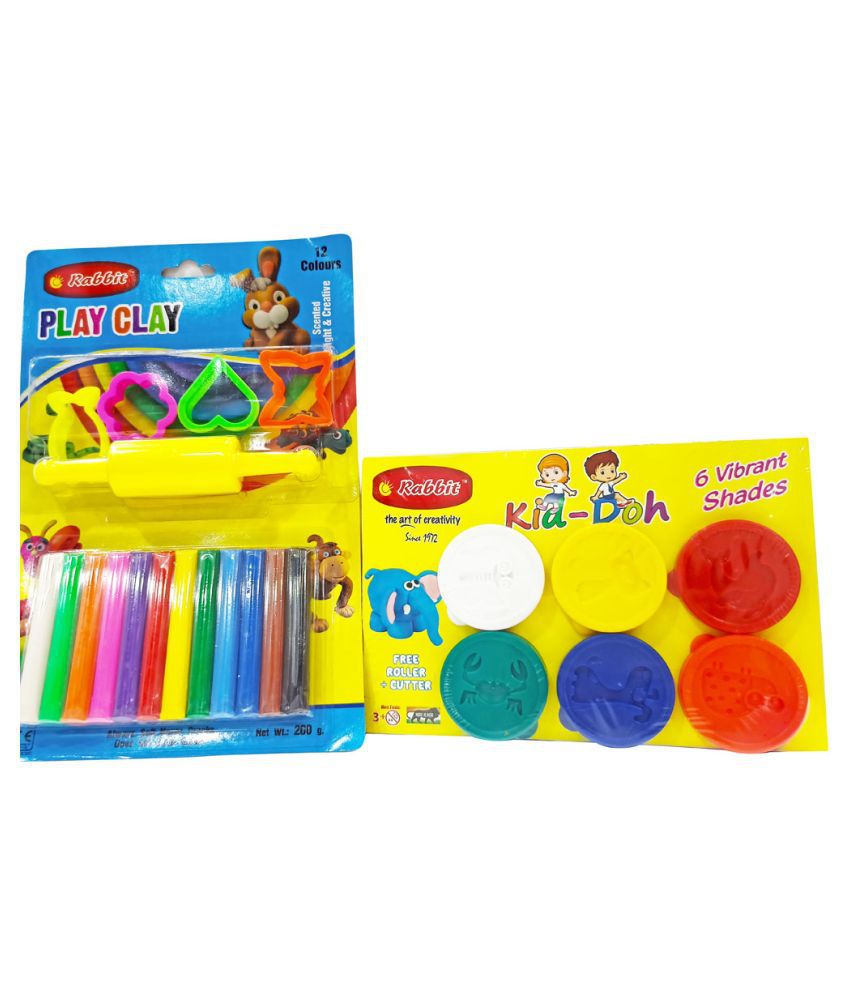     			Play Doh Set 6 colors 50g each|+Play Clay big set 12 colors|Play Doh Clay Set|Play Clay for Kids all colors|Safe, Non-Toxic & Non-Sticky|Play Clay Dough for Kids with tools & moulds|3+ age group