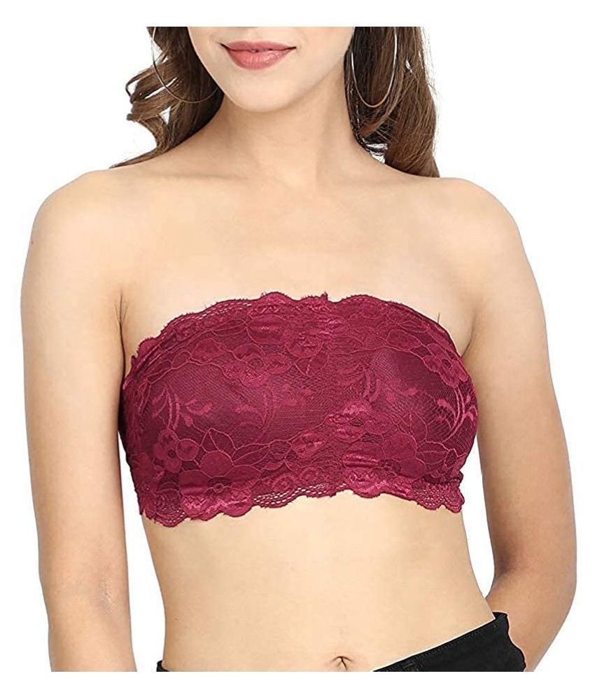     			ComfyStyle Lace Bralette - Maroon