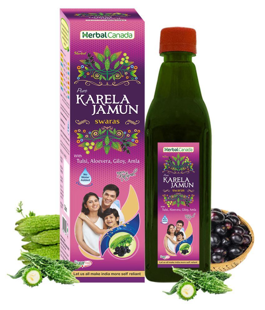     			Herbal Canada Karela jamun juice Liquid 500 ml Pack Of 1