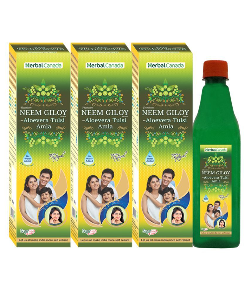     			Herbal Canada Neem Giloy Liquid 500 Ml Pack of 3