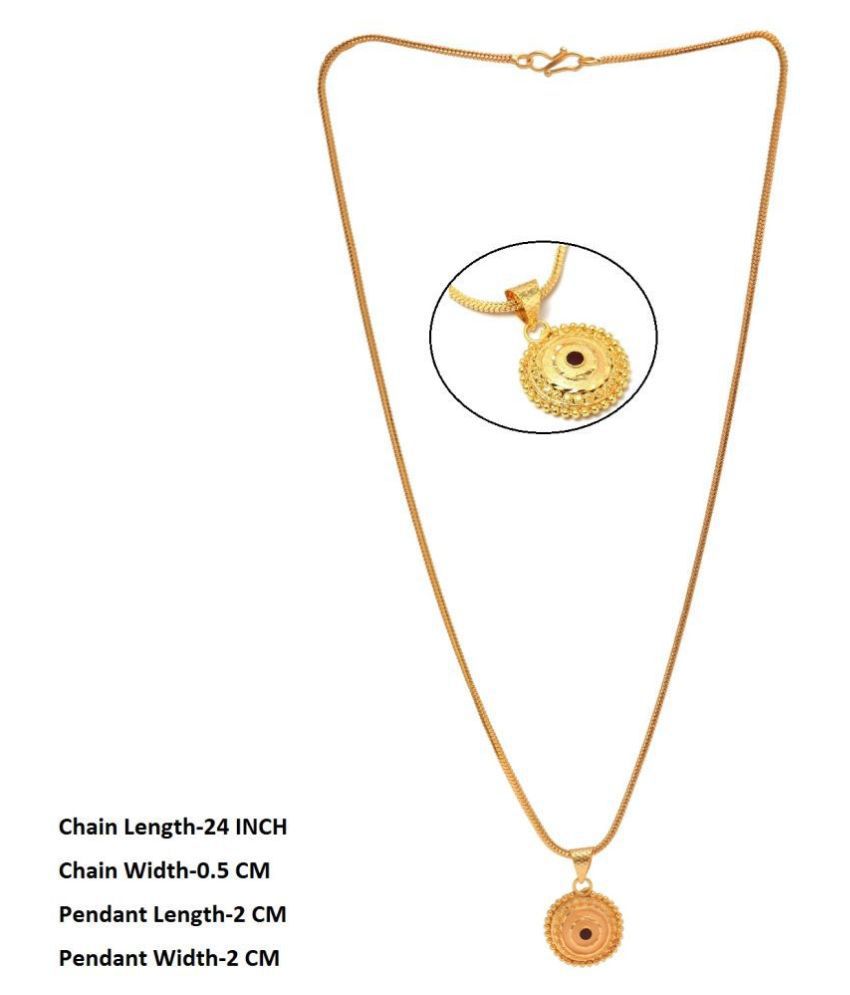     			Jewar Mandi Pendant with Chain Gold Plated Meena Work Jewelry for Women & Girls 8531