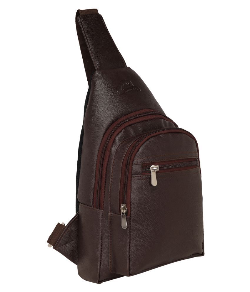 Leather Gifts Brown Backpack