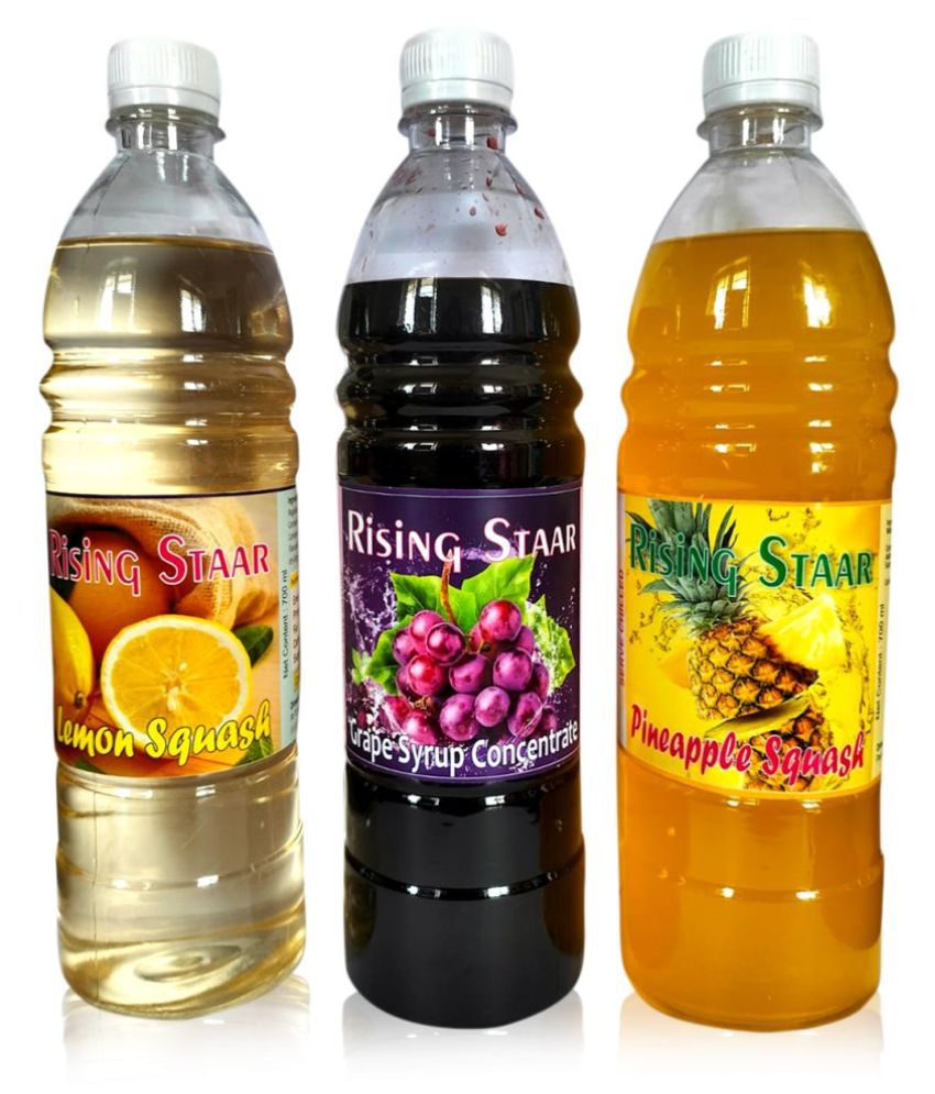 Rising Staar Grape, Pine, Lemon Fruit Juice 700 ml Pack of 3